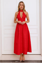 Romance In Paris Maxi Dress Red