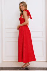 Romance In Paris Maxi Dress Red