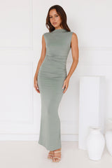 Sleek And Simple Maxi Dress Sage