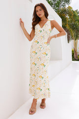 Lemon Tree Midi Dress White