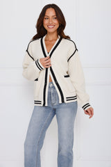 Starlit Winter Knit Cardigan Cream