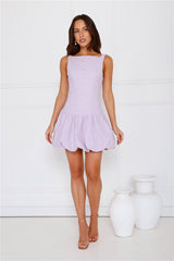 Burst Of Joy Bubble Mini Dress Lilac