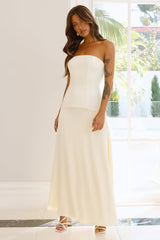 Daydream Darling Strapless Maxi Dress Yellow