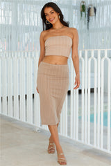 Show Me Your Ways Crop Top Beige