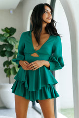 Fairy Lights Romper Green