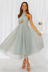 Little Tulle Much Midi Dress Sage