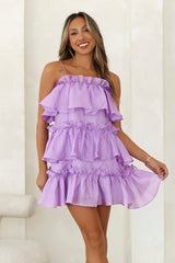 Champagne Towers Mini Dress Violet