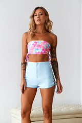 HELLO MOLLY Venice Beach Shorts Sky