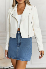 Valley Escape Faux Leather Jacket Cream