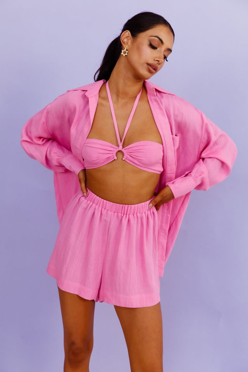 Never Stop Me Shorts Hot Pink