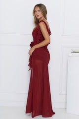 Luxe Influence Maxi Dress Burgundy