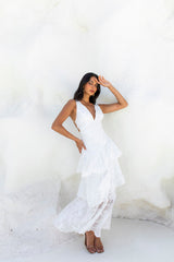 Autumn Love Maxi Dress White