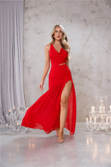 Rooftop Rendezvous Maxi Dress Red