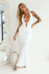 Moonlit Vibe Maxi Skirt White