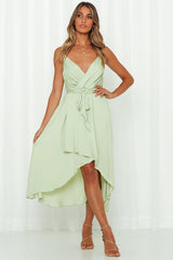Fuel To My Fire Midi Dress Pistachio